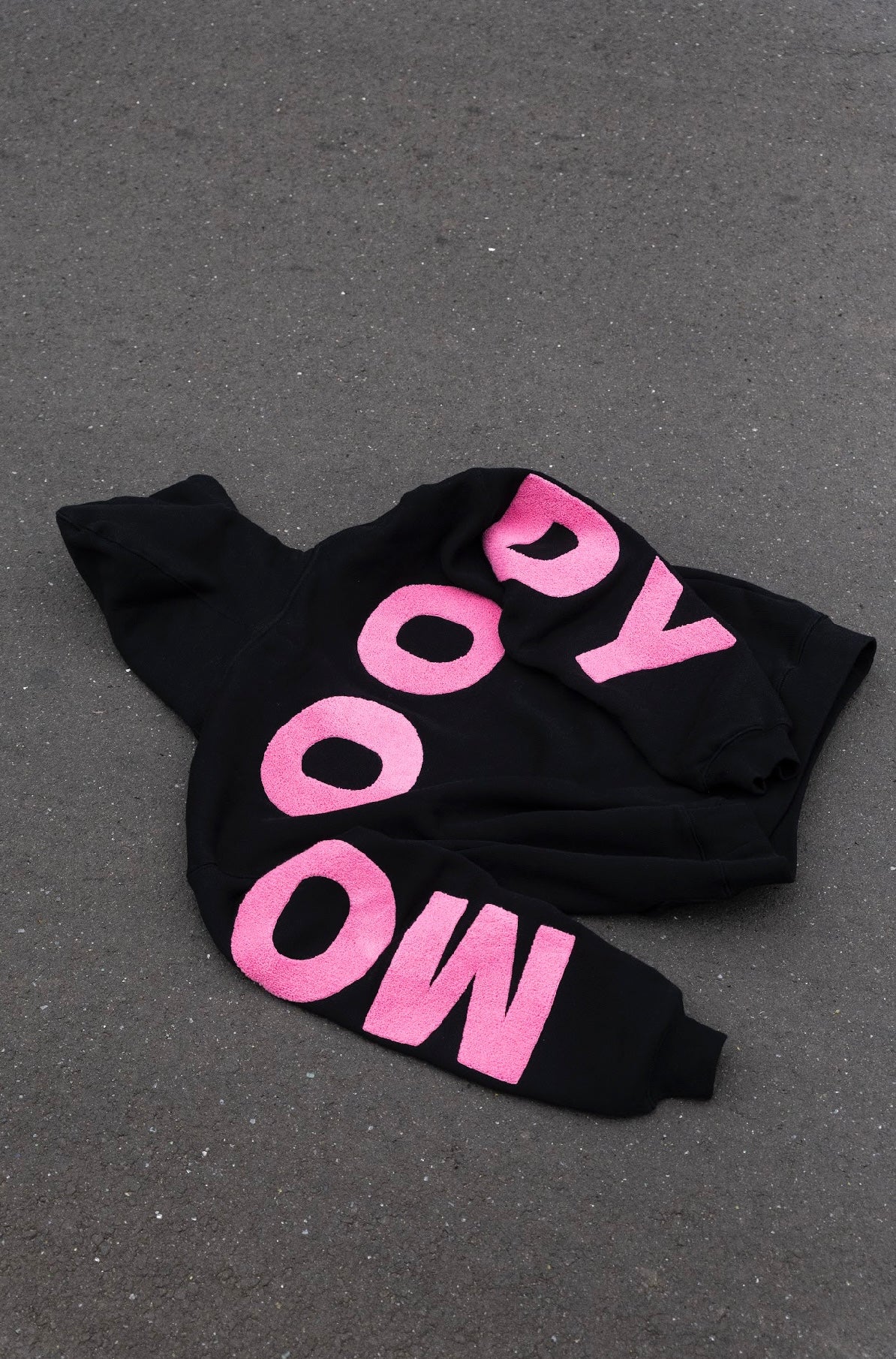 Mooody unisex hoodie black and pink